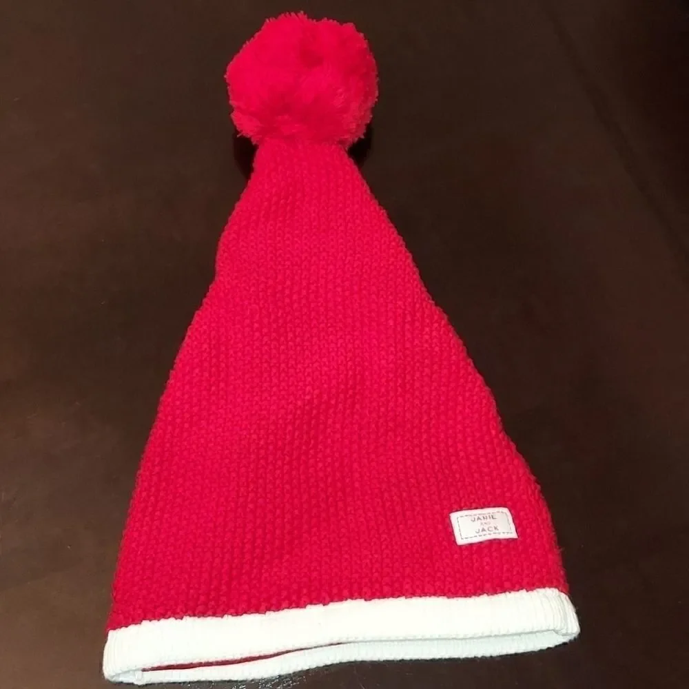 Janie and Jack Red Santa Hat 0-3M